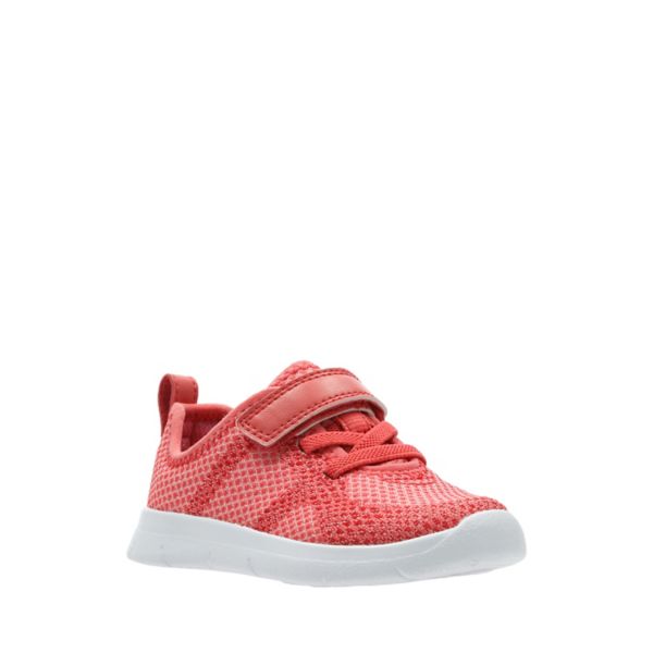 Clarks Girls Ath Flux Toddler Trainers Coral | CA-8320567